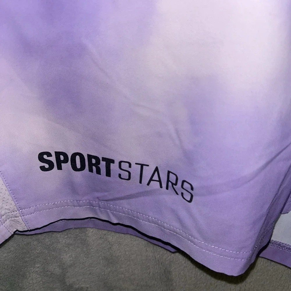 Legends Shorts Mens 2XL Purple Tie Athletic Unlined Gym Performance Running